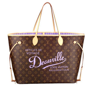 Louis Vuitton Deauville Neverfull GM LILAC Monogram Designer Diaper bag Tote LTD
